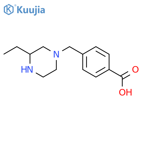 1-(4-Carboxyphenyl methyl)-3-ethyl-piperazine structure
