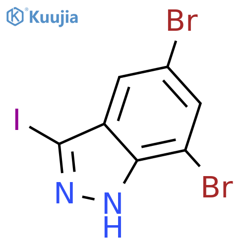 5,7-dibromo-3-iodo-1h-indazole structure