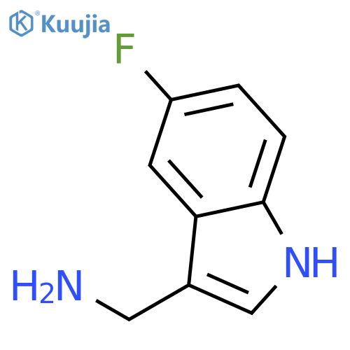 (5-fluoro-1H-indol-3-yl)methanamine structure