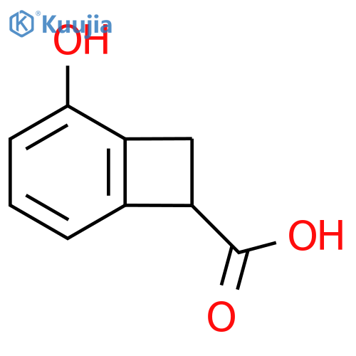 2-hydroxybicyclo[4.2.0]octa-1,3,5-triene-7-carboxylic acid structure
