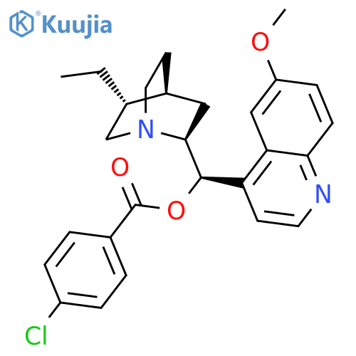 Cinchonan-9-ol,10,11-dihydro-6'-methoxy-, 9-(4-chlorobenzoate), (8a,9R)- structure
