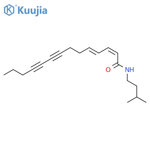 2,4-Tetradecadiene-8,10-diynoic acid; (2E,4E)-form, 3-Methylbutylamide structure