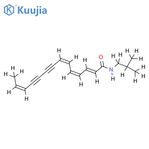 (2E,4E,6Z,12Z)-2-Methylpropylamide-2,4,6,12-Tetradecatetraene-8,10-diynoic acid structure