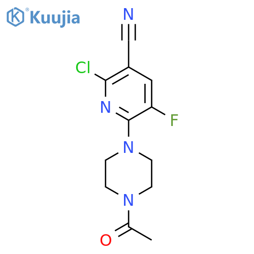 6-(4-Acetylpiperazin-1-yl)-2-chloro-5-fluoronicotinonitrile structure