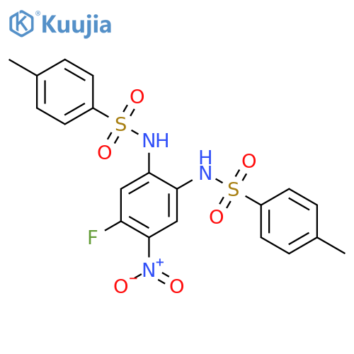 Benzenesulfonamide,N,N'-(4-fluoro-5-nitro-1,2-phenylene)bis[4-methyl- (9CI) structure