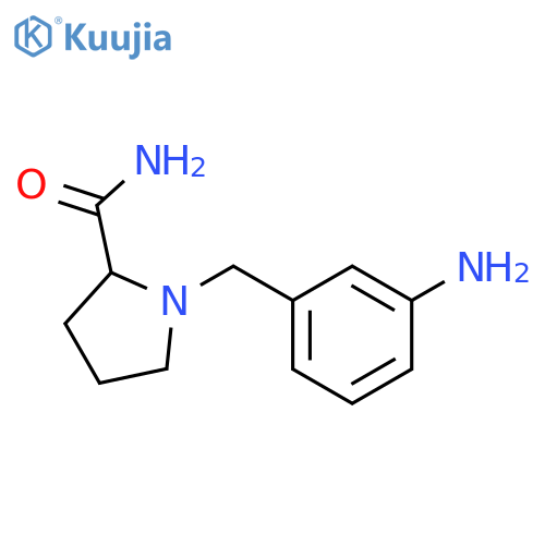 1-(3-Aminophenyl)methylpyrrolidine-2-carboxamide structure