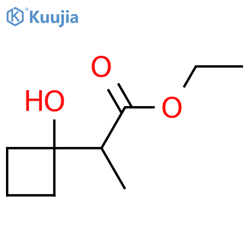 Ethyl 2-(1-hydroxycyclobutyl)propionate structure