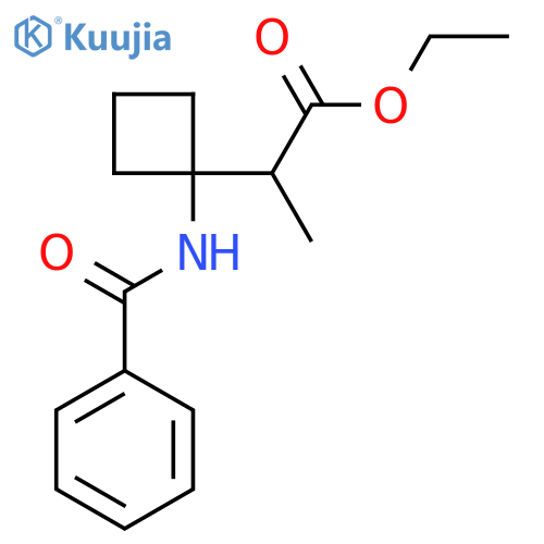 Ethyl 2-[1-(benzoylamino)cyclobutyl]propionate structure