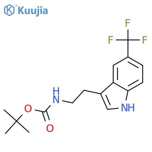 Tert-Butyl (2-(5-(trifluoromethyl)-1H-indol-3-yl)ethyl)carbamate structure
