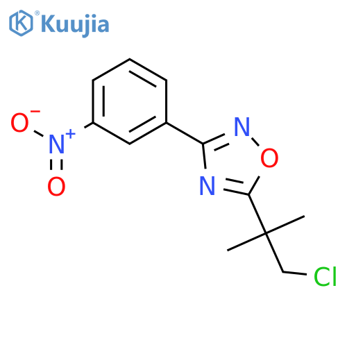 5-(1-Chloro-2-methylpropan-2-yl)-3-(3-nitrophenyl)-1,2,4-oxadiazole structure