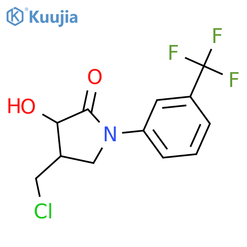2-Pyrrolidinone, 4-(chloromethyl)-3-hydroxy-1-[3-(trifluoromethyl)phenyl]- structure