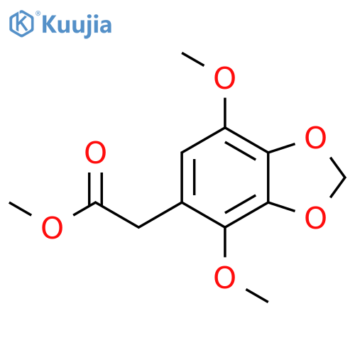 1,3-Benzodioxole-5-acetic acid, 4,7-dimethoxy-, methyl ester structure