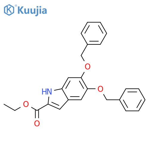 ethyl 5,6-bis(phenylmethoxy)-1H-indole-2-carboxylate structure