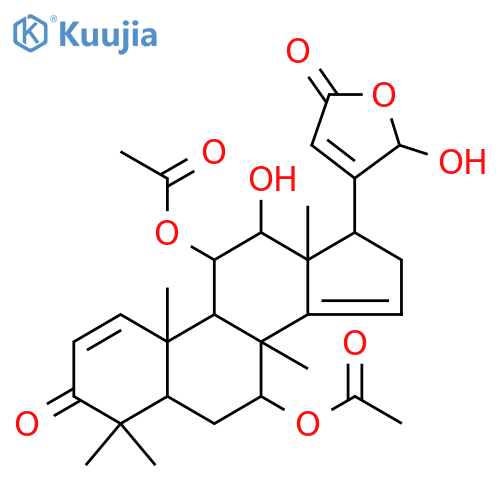 Carda-1,14,20(22)-trienolide,7,11-bis(acetyloxy)-12,21-dihydroxy-4,4,8-trimethyl-3-oxo-, (5a,7a,11a,12a,13a,17a)- (9CI) structure