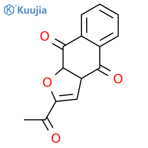 Naphtho[2,3-b]furan-4,9-dione, 2-acetyl-3a,9a-dihydro- structure