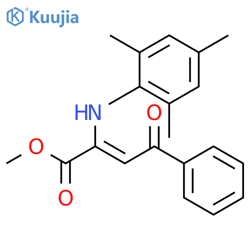 2-Butenoic acid, 4-oxo-4-phenyl-2-[(2,4,6-trimethylphenyl)amino]-, methyl ester structure