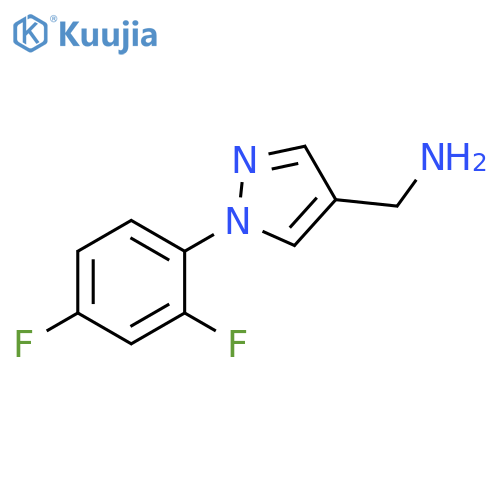 1H-Pyrazole-4-methanamine, 1-(2,4-difluorophenyl)- structure