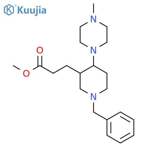 Methyl 3-[1-benzyl-4-(4-methylpiperazin-1-yl)piperidin-3-yl]propanoate oxalate structure