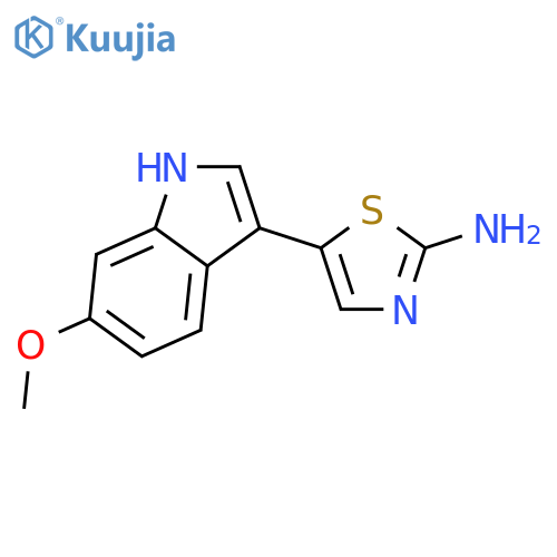 5-(6-Methoxy-1H-indol-3-yl)-1,3-thiazol-2-amine structure
