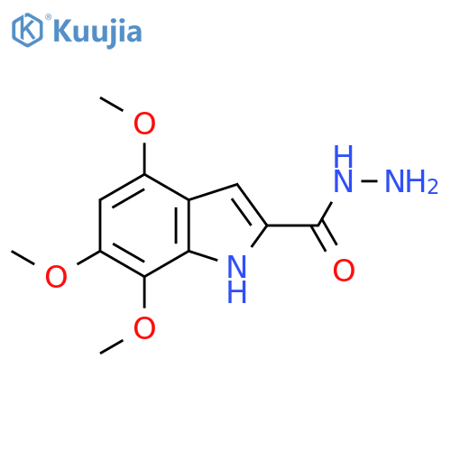 4,6,7-Trimethoxy-1H-indole-2-carbohydrazide structure