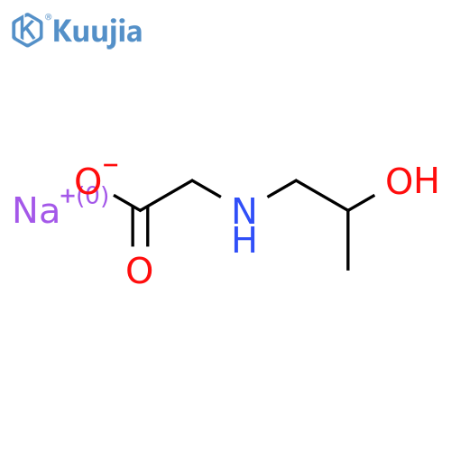 Sodium;2-(2-hydroxypropylamino)acetate structure