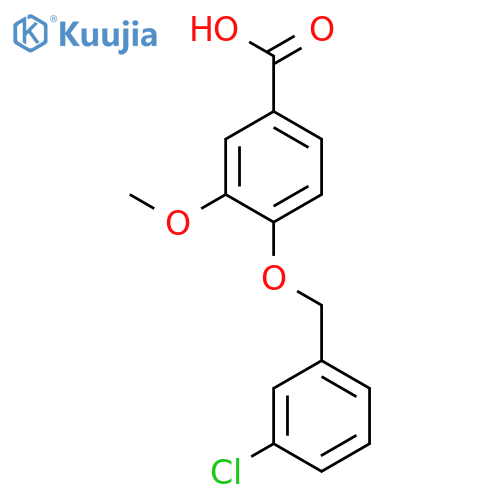 4-[(3-Chlorobenzyl)oxy]-3-methoxybenzoic acid structure