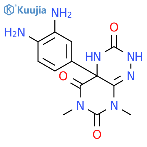 Pyrimido[5,4-e]-1,2,4-triazine-3,5,7(6H)-trione,4a-(3,4-diaminophenyl)-2,4,4a,8-tetrahydro-6,8-dimethyl- structure