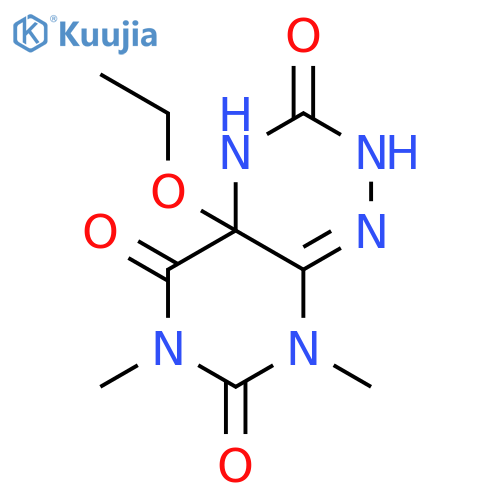 Pyrimido[5,4-e]-1,2,4-triazine-3,5,7(6H)-trione,4a-ethoxy-2,4,4a,8-tetrahydro-6,8-dimethyl- structure