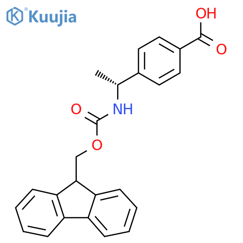 4-(1R)-1-({(9H-fluoren-9-yl)methoxycarbonyl}amino)ethylbenzoic acid structure