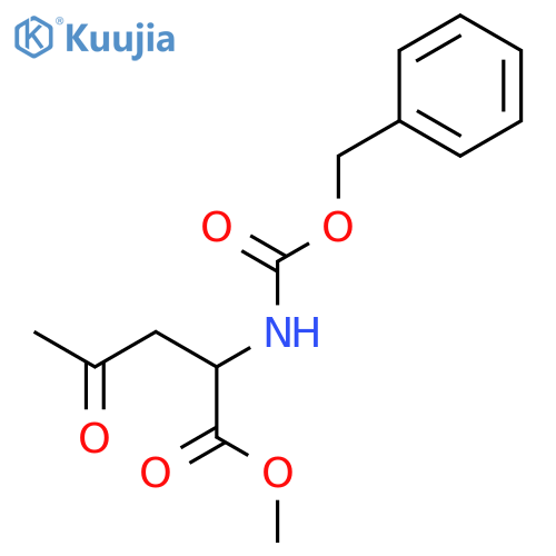DL-Norvaline, 4-oxo-N-[(phenylmethoxy)carbonyl]-, methyl ester structure