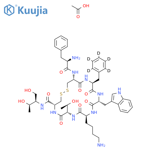 ([RING-D5]PHE3)-OCTREOTIDE ACETATE SALT structure