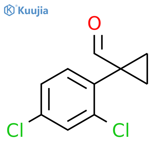 1-(2,4-dichlorophenyl)cyclopropane-1-carbaldehyde structure