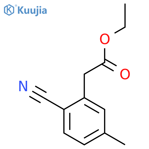 Ethyl 2-cyano-5-methylphenylacetate structure