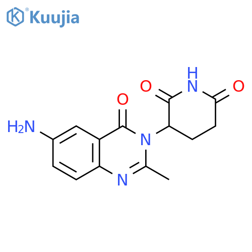 2,6-Piperidinedione, 3-(6-amino-2-methyl-4-oxo-3(4H)-quinazolinyl)- structure