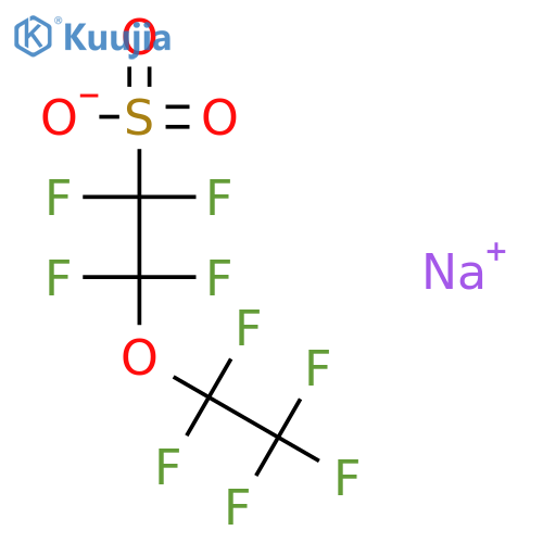 Ethanesulfonic acid,1,1,2,2-tetrafluoro-2-(1,1,2,2,2-pentafluoroethoxy)-, sodium salt (1:1) structure