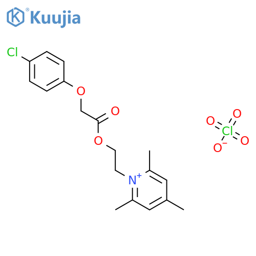 Pyridinium, 1-[2-[[(4-chlorophenoxy)acetyl]oxy]ethyl]-2,4,6-trimethyl-, perchlorate structure