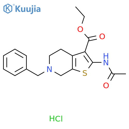 ethyl 6-benzyl-2-acetamido-4H,5H,6H,7H-thieno2,3-cpyridine-3-carboxylate hydrochloride structure