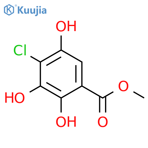 Benzoic acid, 4-chloro-2,3,5-trihydroxy-, methyl ester structure