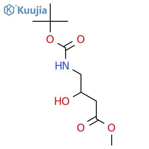 methyl 4-{(tert-butoxy)carbonylamino}-3-hydroxybutanoate structure