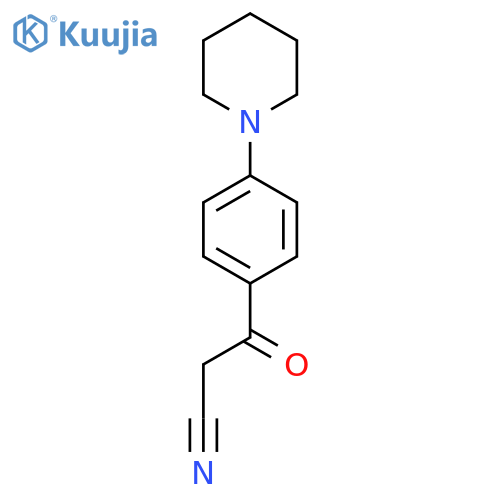 3-Oxo-3-(4-piperidinophenyl)propanenitrile structure