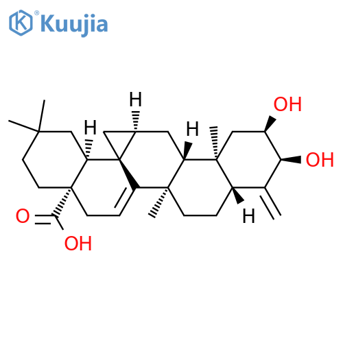 Cyclopropa[12,13]-24,27-dinoroleana-4(23),14-dien-28-oicacid, 3',12-dihydro-2,3-dihydroxy-, (2a,3a,12b,13S)- (9CI) structure
