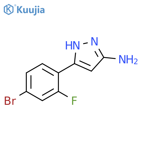 3-(4-Bromo-2-fluorophenyl)-1H-pyrazol-5-ylamine structure