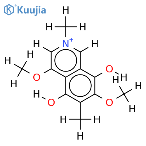 (5,8-Dihydroxy-4,7-dimethoxy-2,6-dimethylisochinolinium)format structure