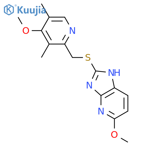 5-Methoxy-2-(4-methoxy-3,5-dimethyl-2-pyridinyl)methylthio-1H-imidazo4,5bpyridine structure