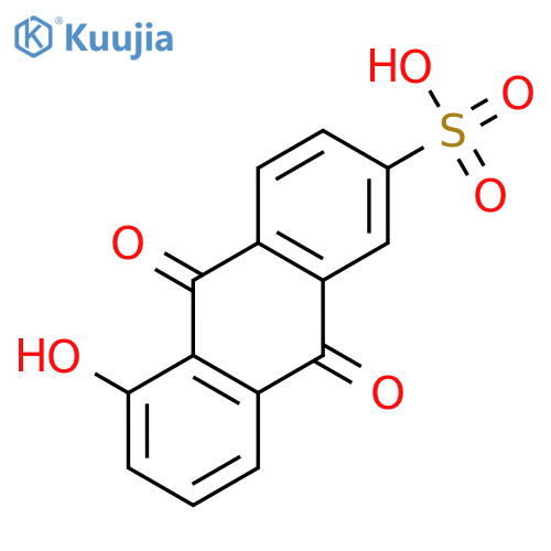 2-Anthracenesulfonic acid, 9,10-dihydro-5-hydroxy-9,10-dioxo- structure