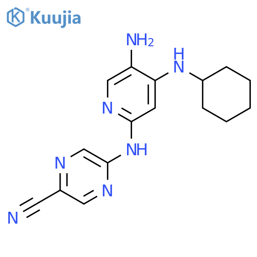 5-((5-Amino-4-(cyclohexylamino)pyridin-2-yl)amino)pyrazine-2-carbonitrile structure