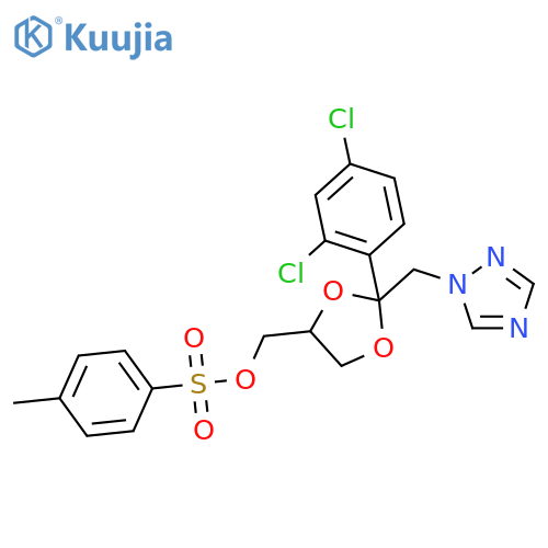 ((2S,4S)-2-((1H-1,2,4-Triazol-1-yl)methyl)-2-(2,4-dichlorophenyl)-1,3-dioxolan-4-yl)methyl 4-methylbenzenesulfonate structure