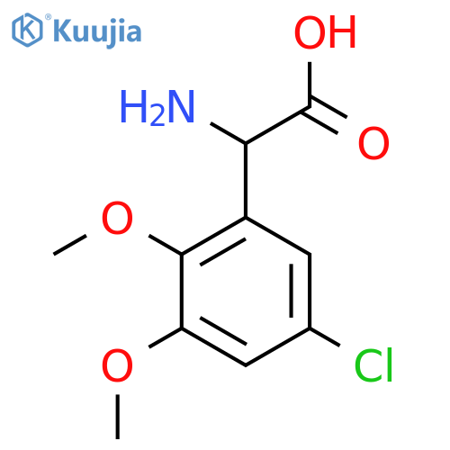 2-amino-2-(5-chloro-2,3-dimethoxyphenyl)acetic acid structure
