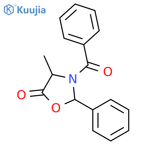(2R,4S)-3-Benzoyl-4-methyl-2-phenyl-5-oxazolidinone structure