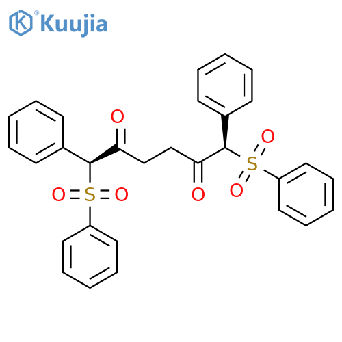 2,5-Hexanedione, 1,6-diphenyl-1,6-bis(phenylsulfonyl)-, (R*,S*)- structure